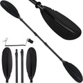 Kayak Paddle, 70inch to 95inch Telescopic Canoe Paddle Adjustable for Boat Oars with Kayak Paddles Leash Made of Metal Pole Sturdy Black (70inch-95inch)