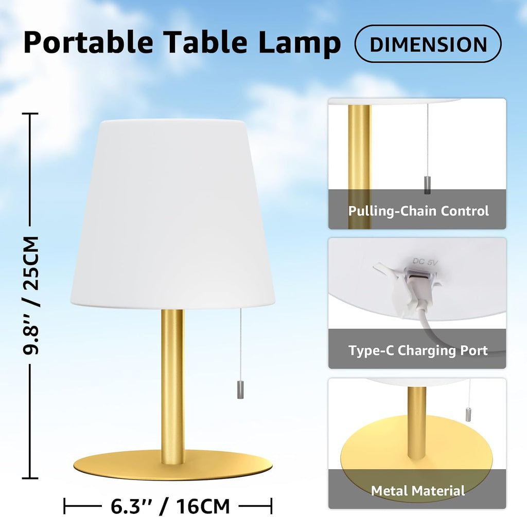 uuffoo Shower Lamp Rechargeable Cordless Light Waterproof for Bathroom Spa