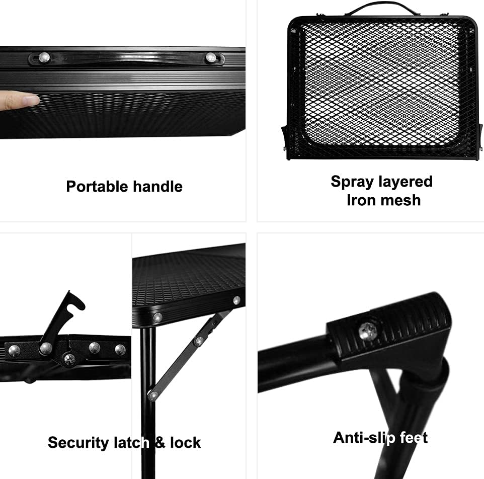 Foldable Camping Table - Small, Portable, Adjustable, Picnic & Beach Table