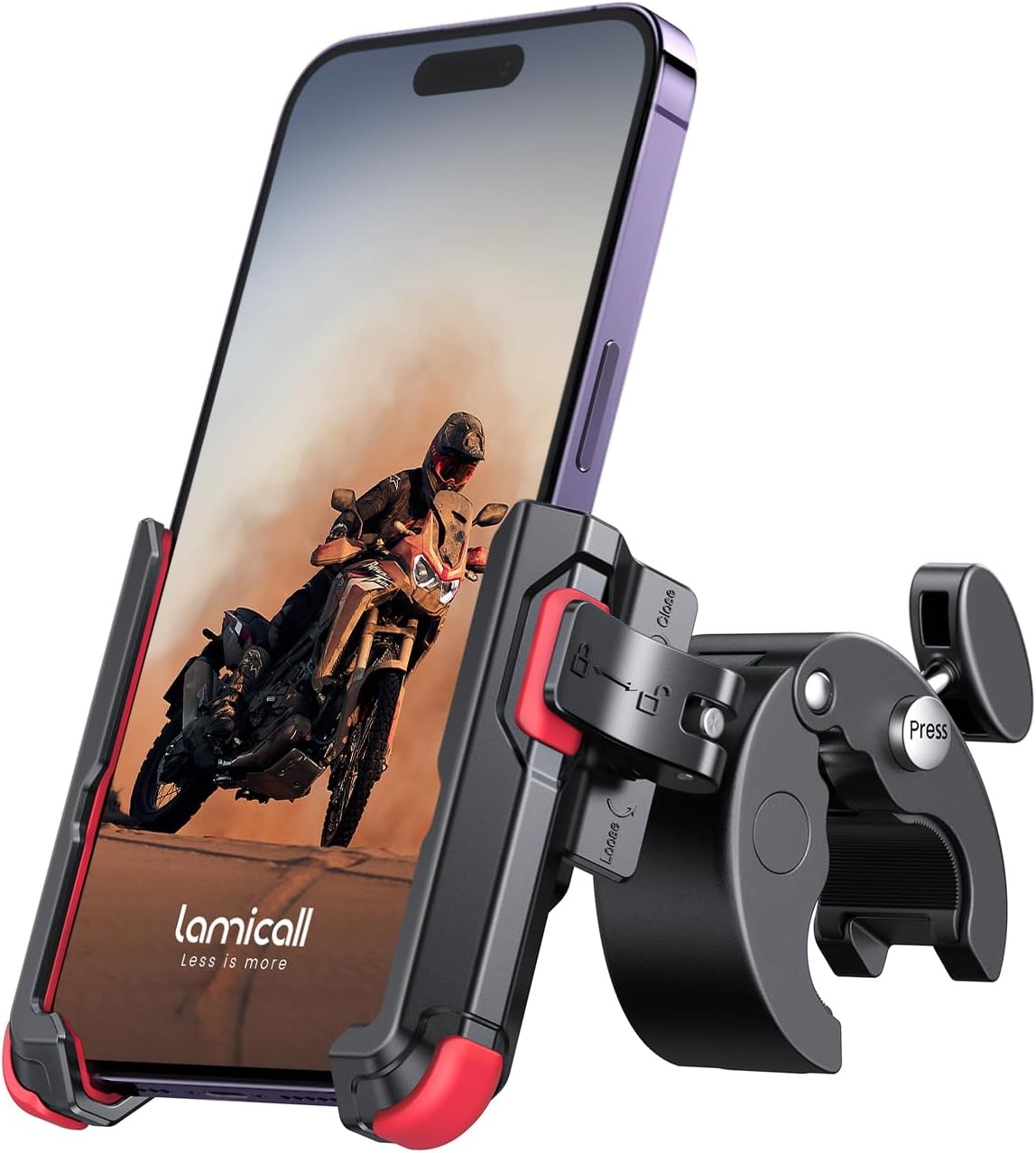 Lamicall Motorcycle Bike Phone Mount, 1s Lock Bike Phone Holder
