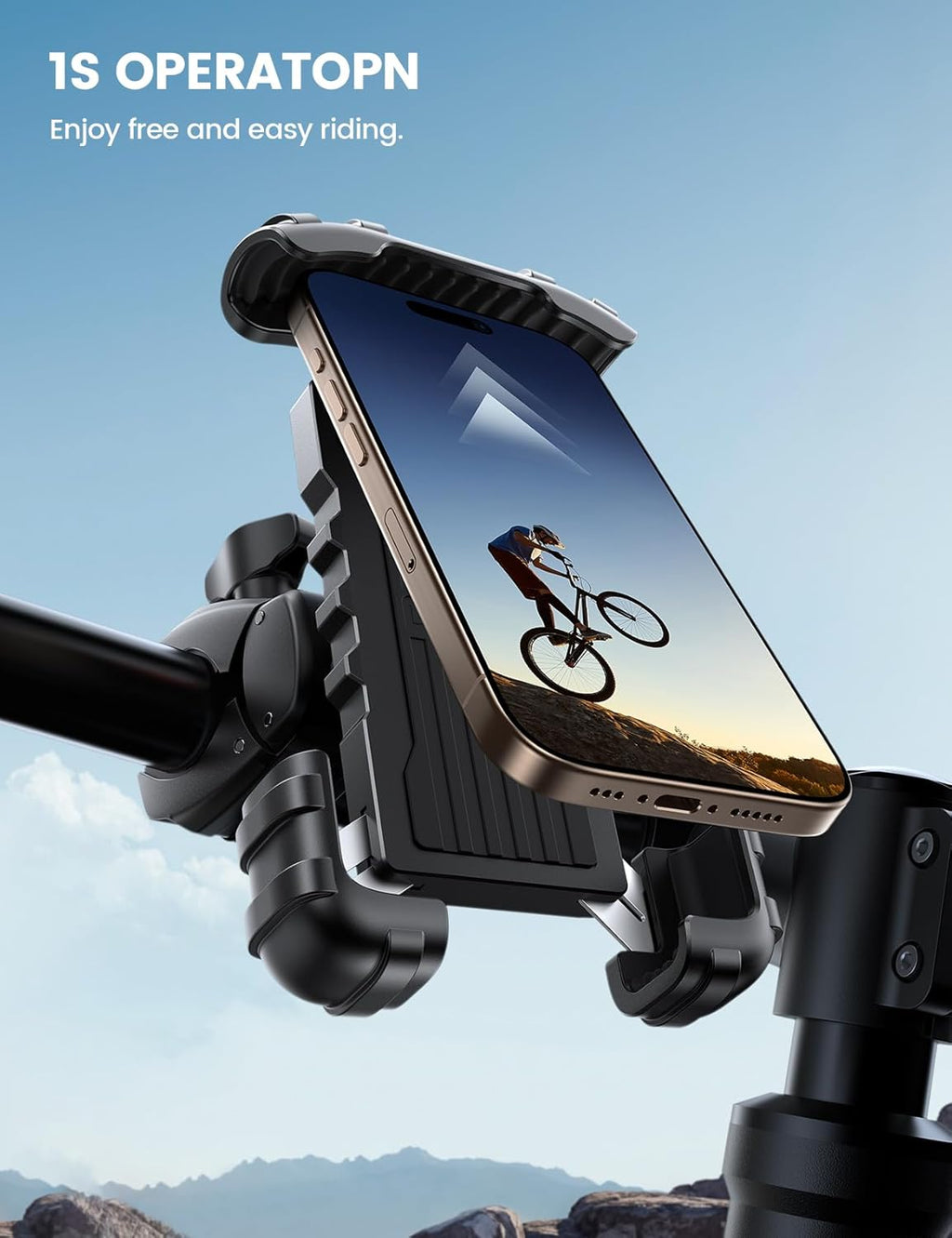 Lamicall Bike Phone Holder Mount - Motorcycle E-Bike Scooter Handlebar Clip