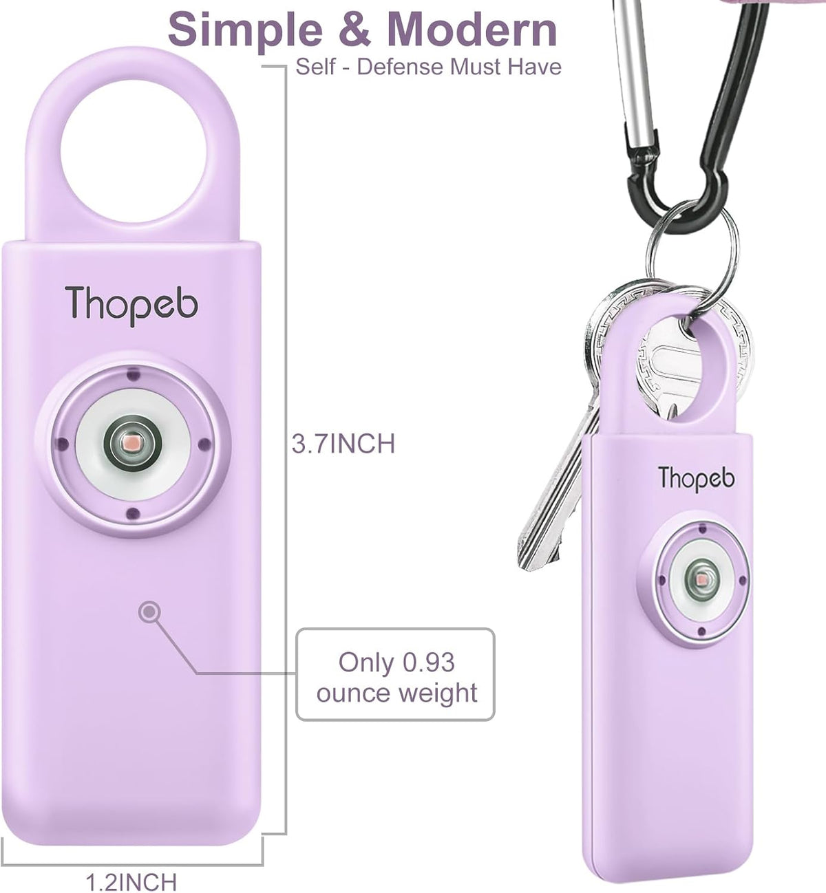Personal Safety Alarm for Women – Superior Loud Siren & SOS Strobe