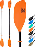 OCEANBROAD Kayak Paddle 86in/218cm, 90.5in/230cm Alloy Shaft 2-Piece Floatable Kayak Oar for Kayaking Canoeing Boating