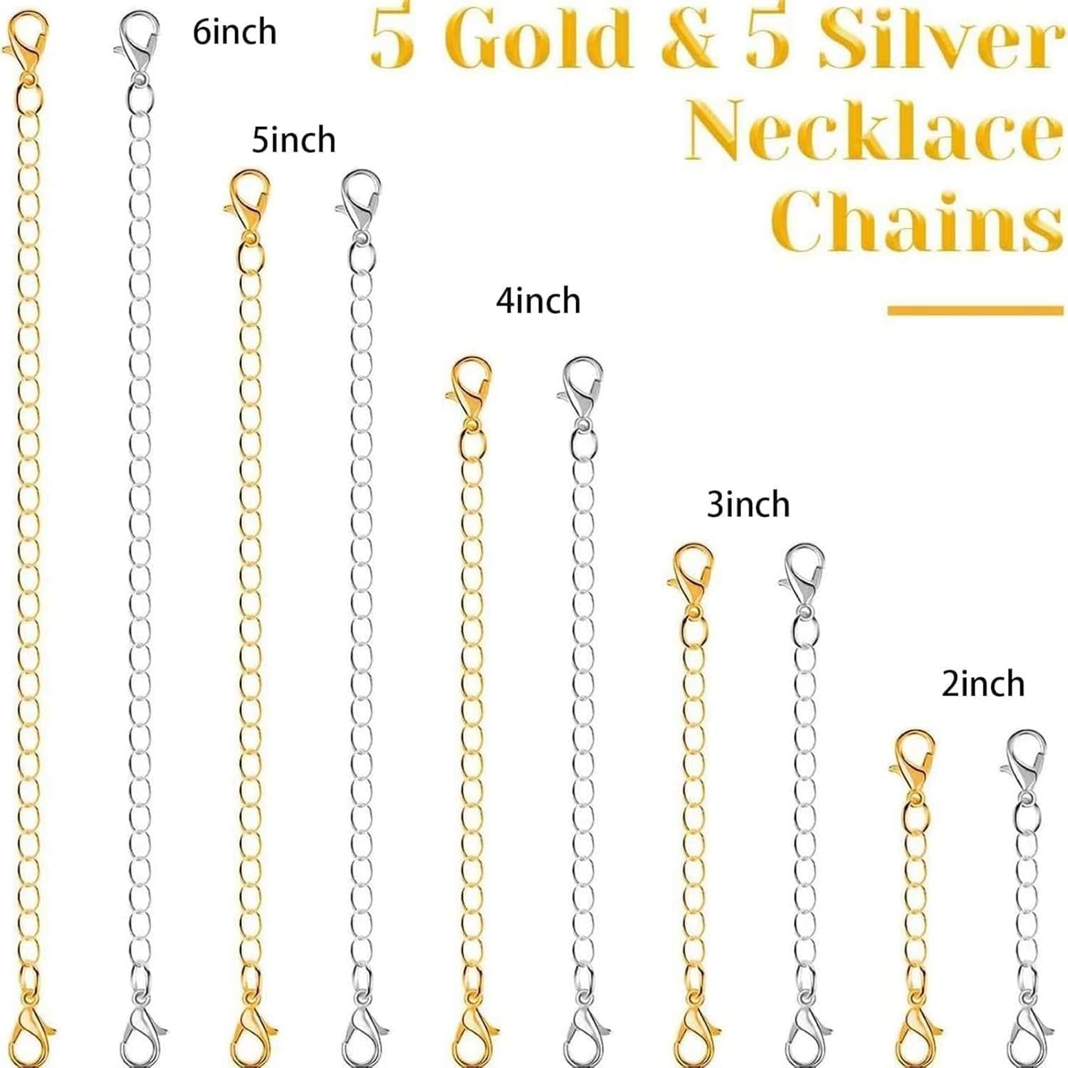 Magnetic Jewelry Clasps Set, Gold and Silver, 12 Pack Rose and Heart Design, Necklace Bracelet Closures with Rhinestone Accents (22pcs Golden Silvery)