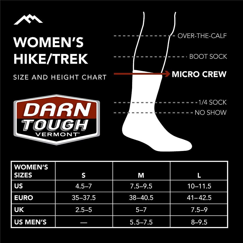 Darn Tough Vermont Women's Light Hiker Micro Crew Cushion Socks (1967)