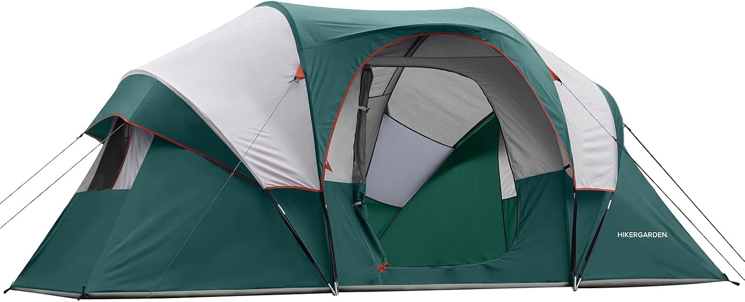 HIKERGARDEN 10 Person Tents for Camping Family Outdoor Dome Tent