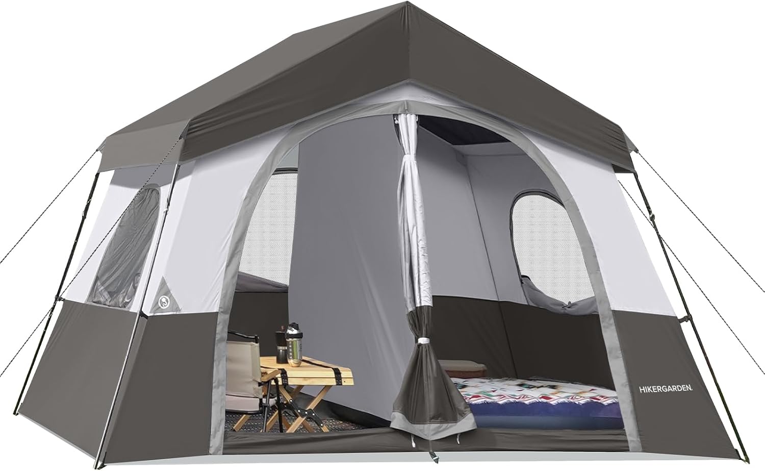 HIKERGARDEN 6-8 Person Tent for Camping Family Outdoor Cabin Tent