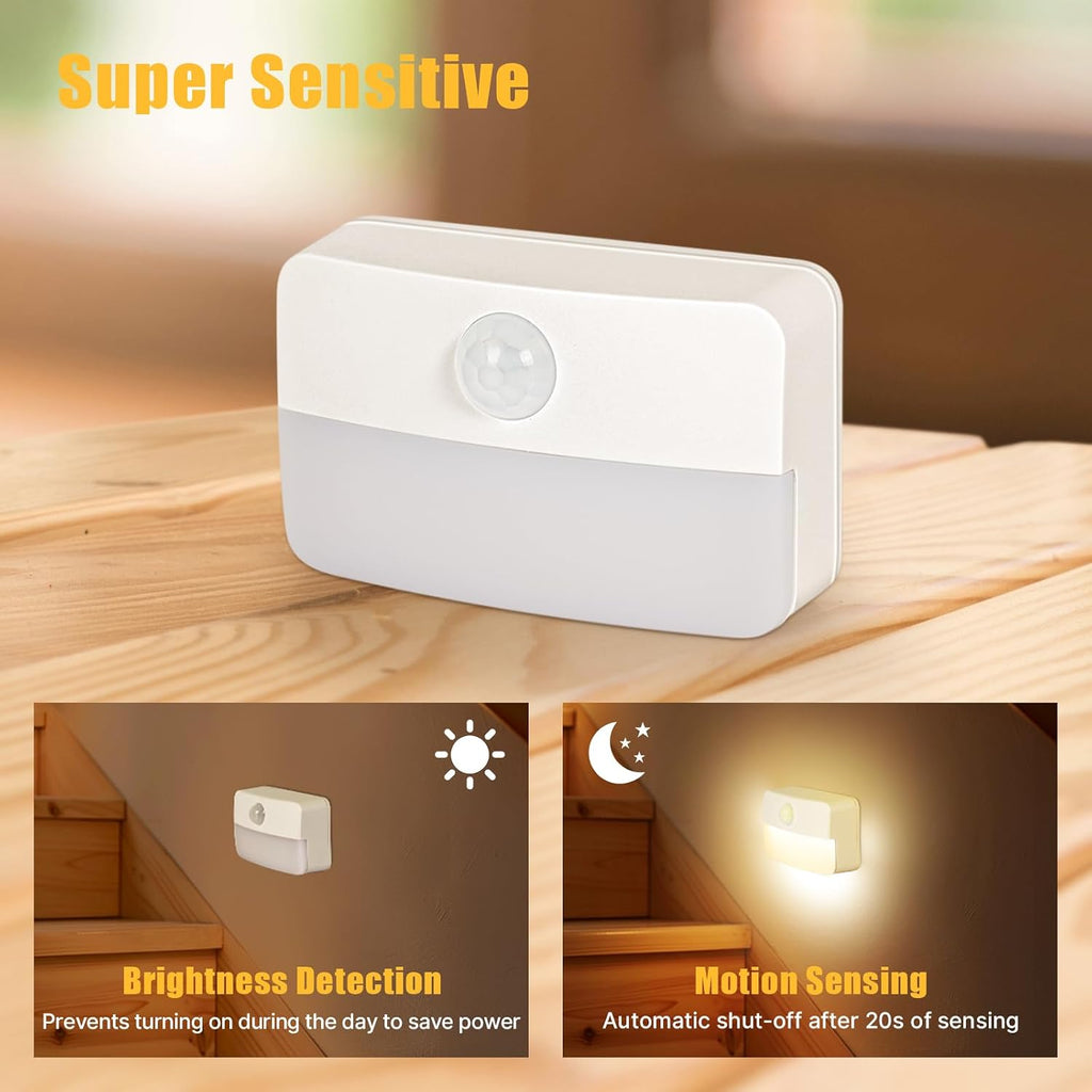 8 Pack Motion Sensor Stair Light Indoor, Battery Operated Night Lights