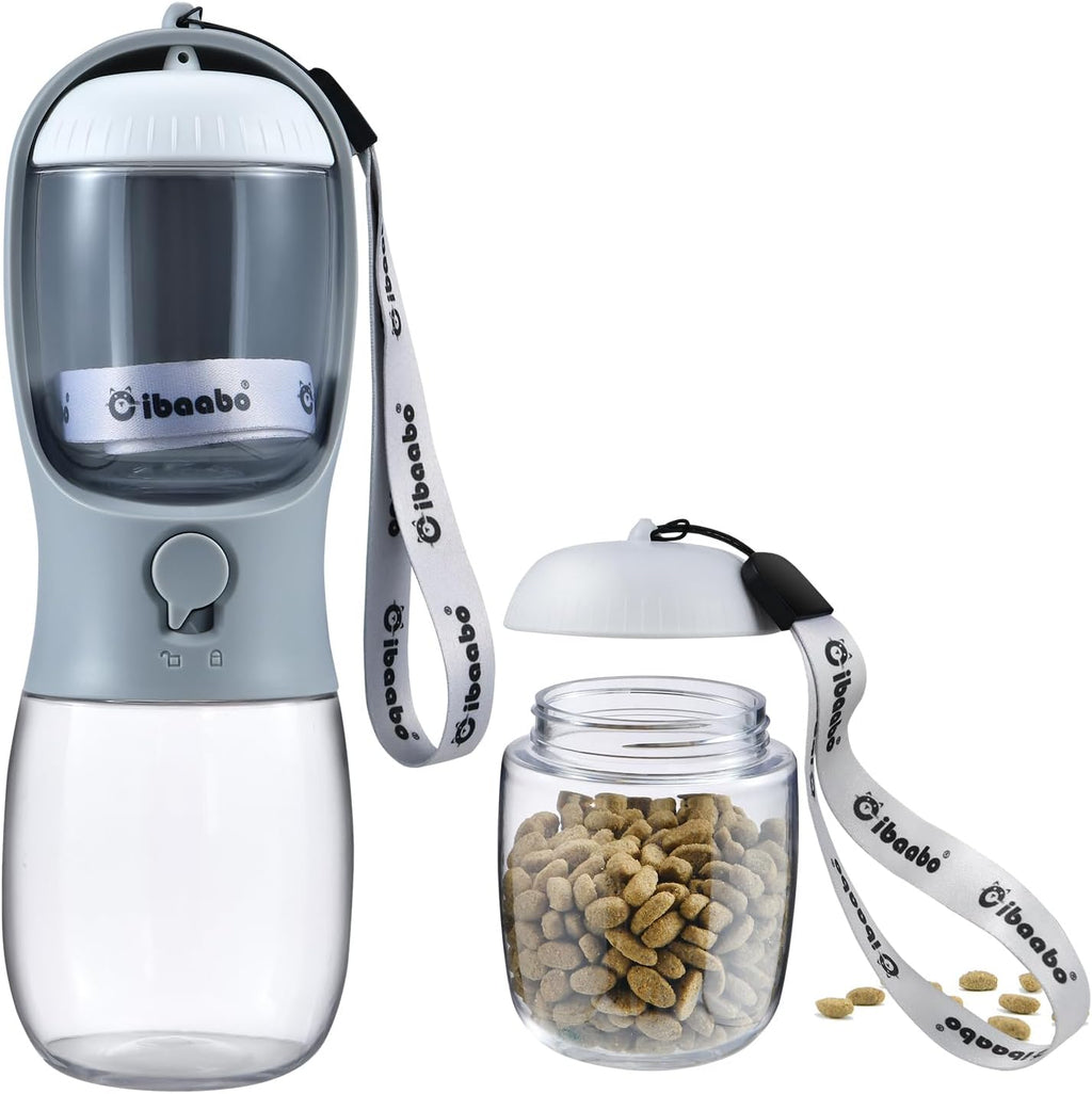 Cibaabo Dog Water Bottle Portable with Food Container & Filter for Travel