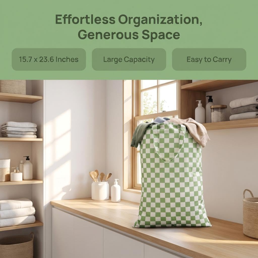 2 Pcs Travel Laundry Bags, Waterproof Patterned Clothes Bags