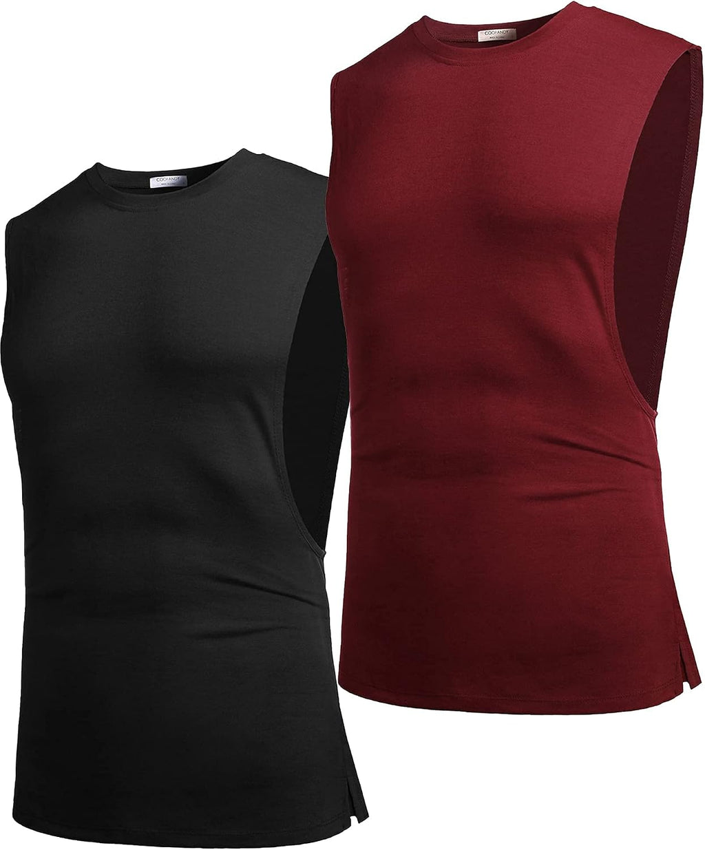 COOFANDY Men Workout Tank Top 2 Pack Gym Bodybuilding Sleeveless T Shirts