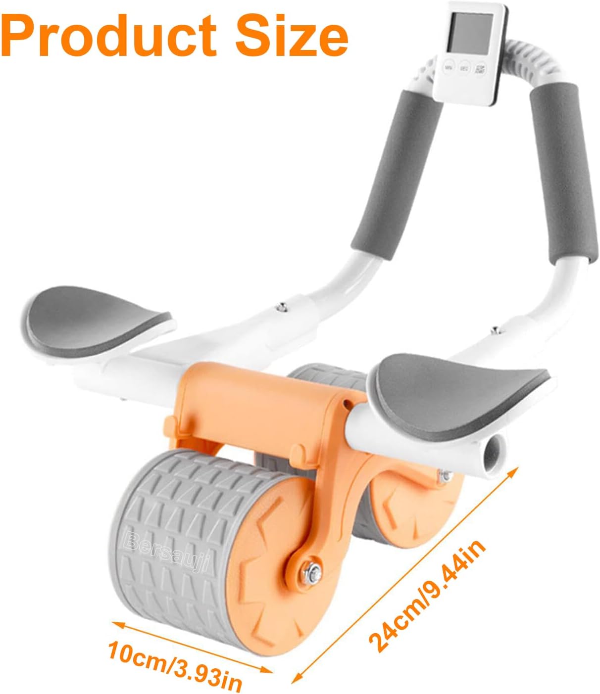 2026 Upgraded Ab Roller Wheel with Knee Mat &Timer - Automatic Rebound Abdominal Wheel with Elbow Support, Abs Workout Equipment for Core Strength Training, Ab Exercise Roller for Women Men