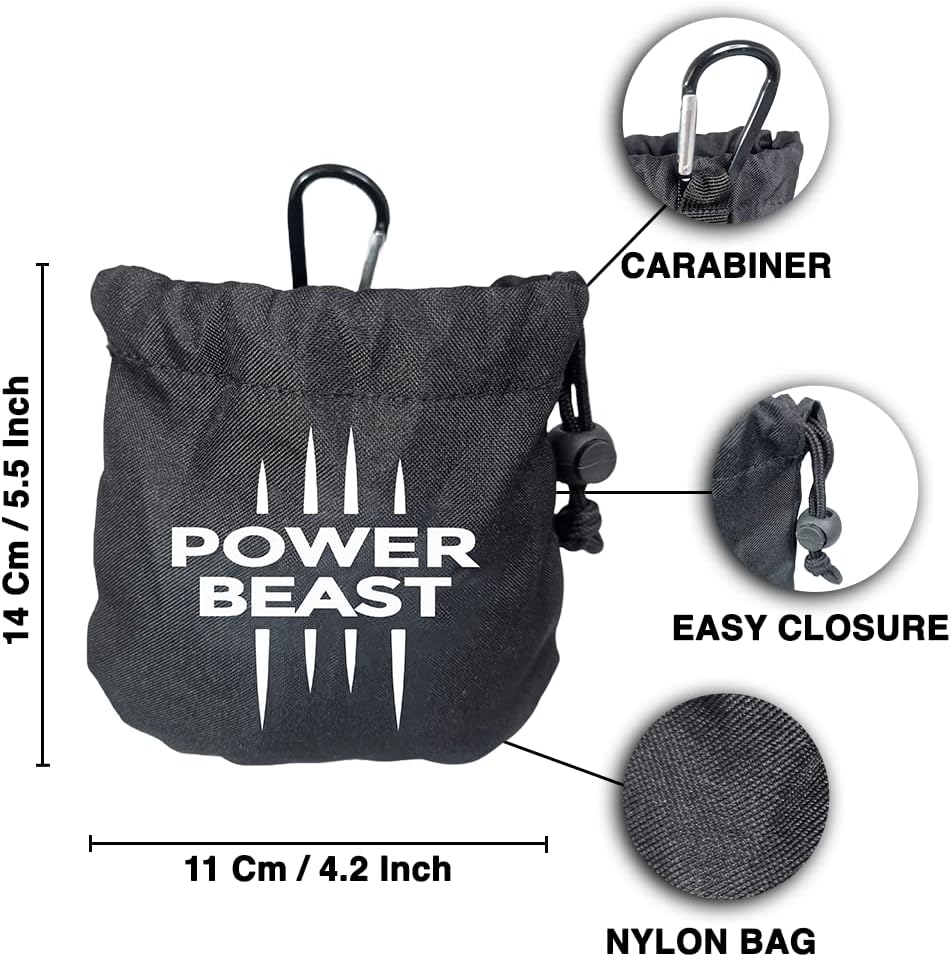 Refillable Chalk Ball + Bag, Boulder Chalk, Sport Chalk, Gymnastics, Rock Climbing, Bouldering, Weightlifting, Climbing, Pole Dance, Bodybuilding, Tennis, Padel, Cross Training, Gym.