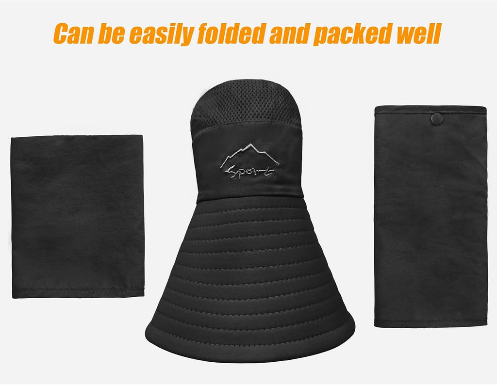 Fishing Hat for Men & Women, Sun Protection Hat with Face Cover & Neck Flap