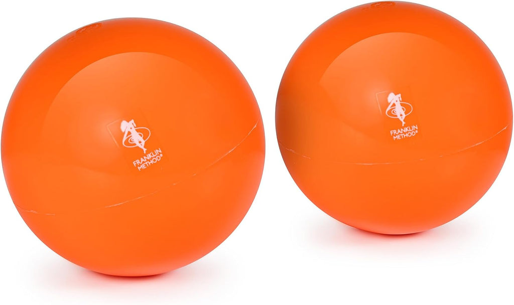 OPTP Franklin Method Smooth Ball Set – Adjustable Firmness, Orange, 4" Pair