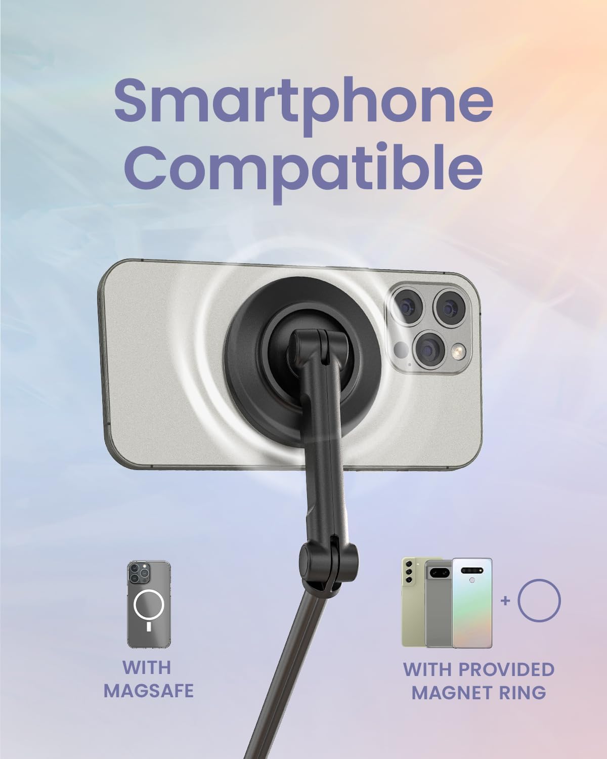 KraftGeek Magnetic Phone Tripod for iPhone, JustTap Tripod for MagSafe