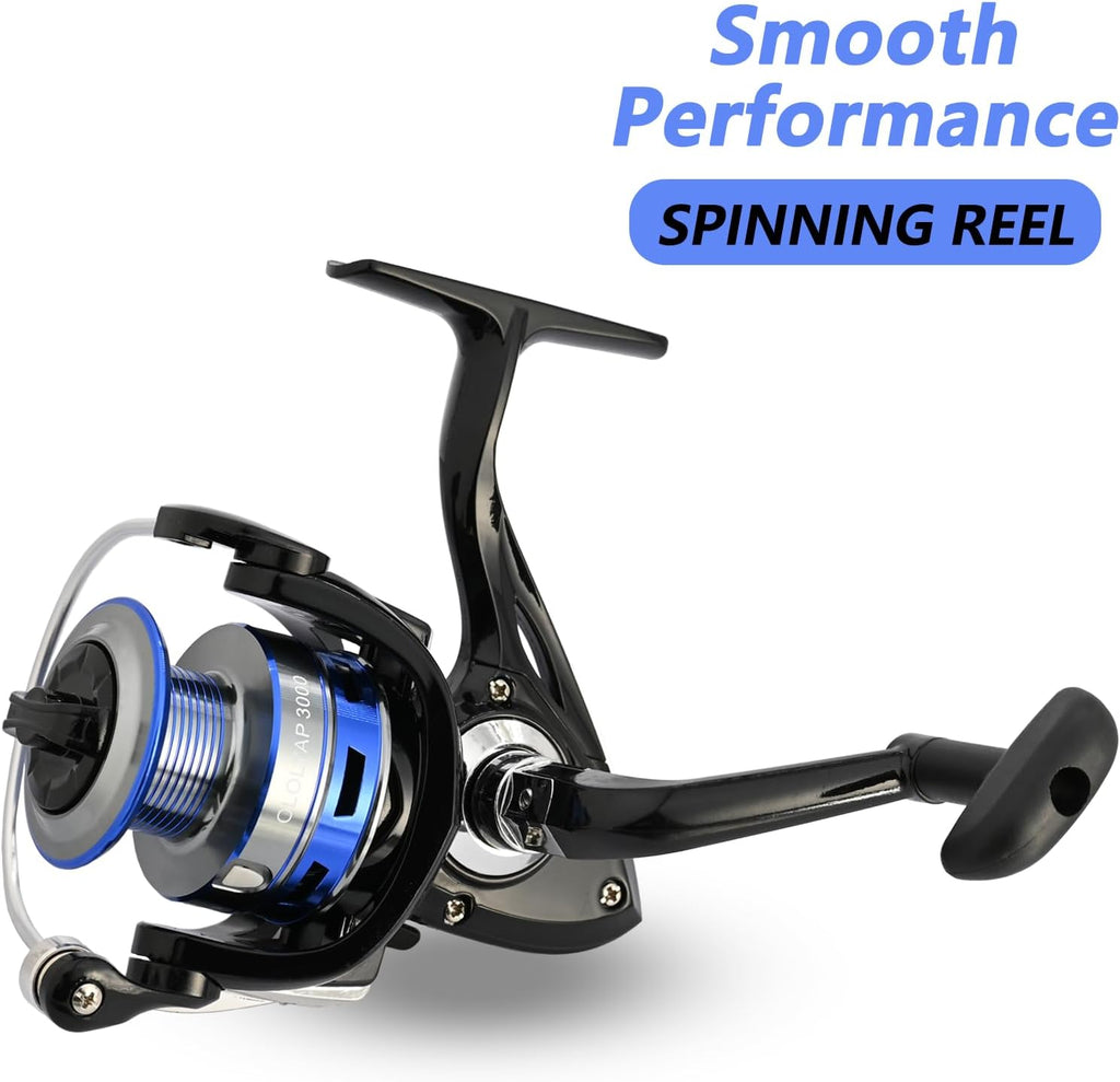 Fishing Pole Combo Set 6.9ft 2PCS Telescopic Fishing Rod and Reel Combo with Carrier Bag Collapsible Fishing Rod and Reel Kits for Bass Sea Saltwater Freshwater