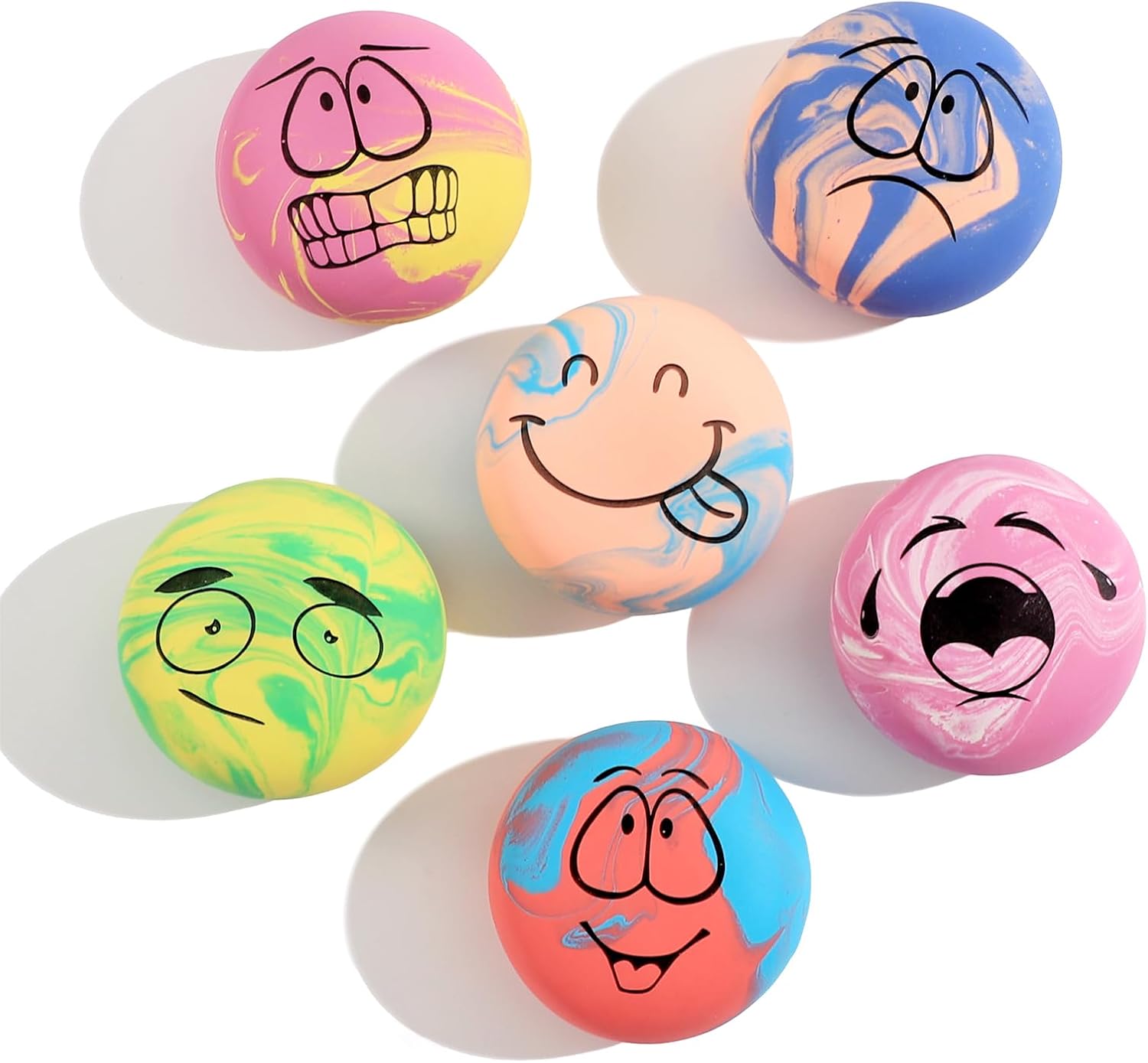 SCHITEC Squeaky Dog Toys, Funny Interactive Puppy Ball Toy, [6 Pack] Latex Rubber Squeak Pet Balls for Puppies Small Breed Dogs