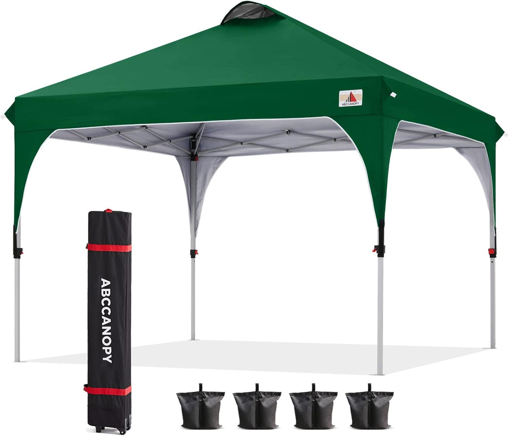 ABCCANOPY 10x10 Pop up Canopy Tent Instant Outdoor Shelter, Forest Green