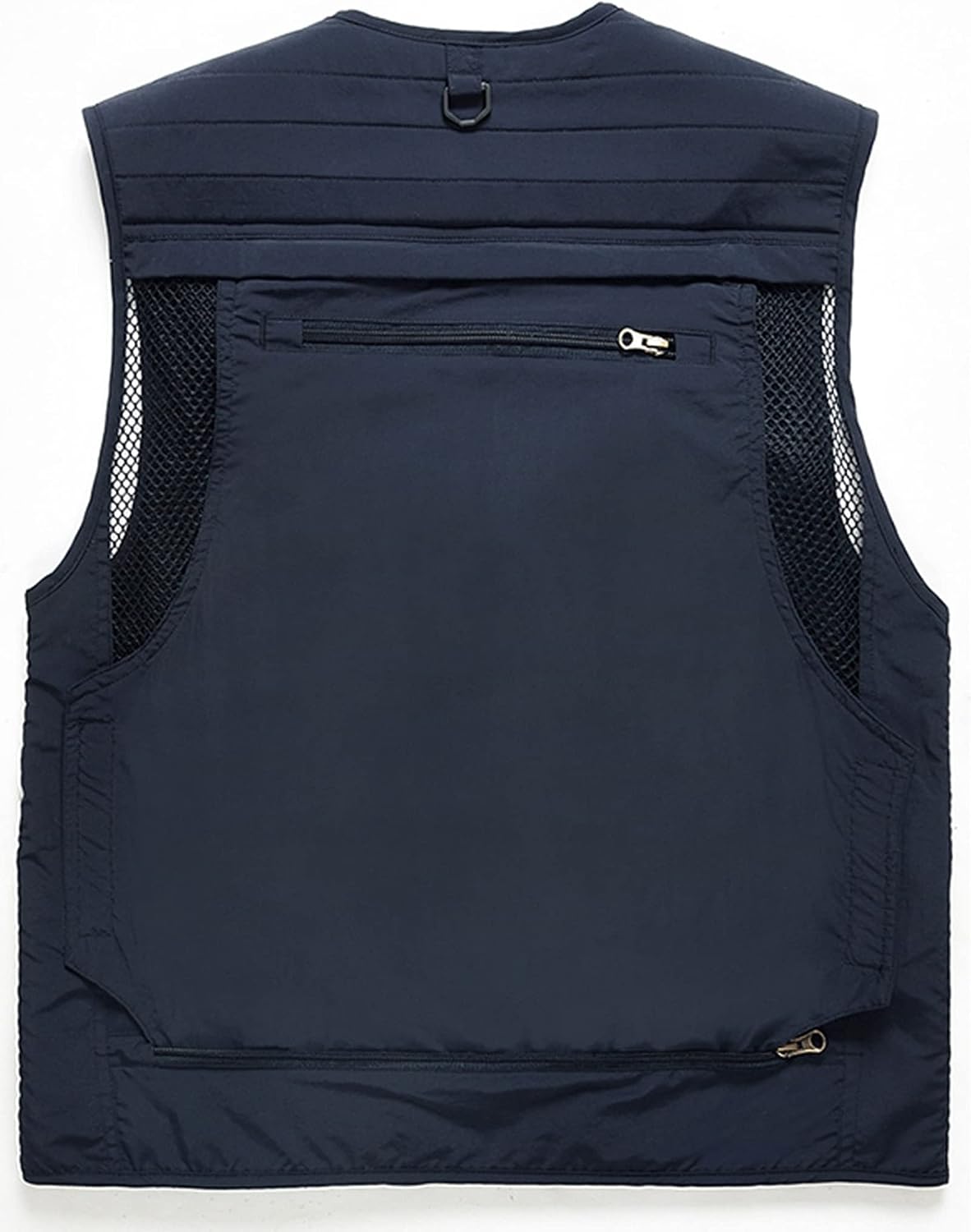 Flygo Men's Casual Lightweight Outdoor Fishing Work Safari Travel Photo Cargo Vest Jacket Multi Pockets