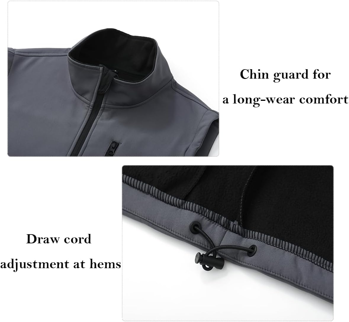 Msmsse Men's Outerwear Lightweight Vest Standing Collar Puffer Sleeveless Jacket for Hiking Running Golf
