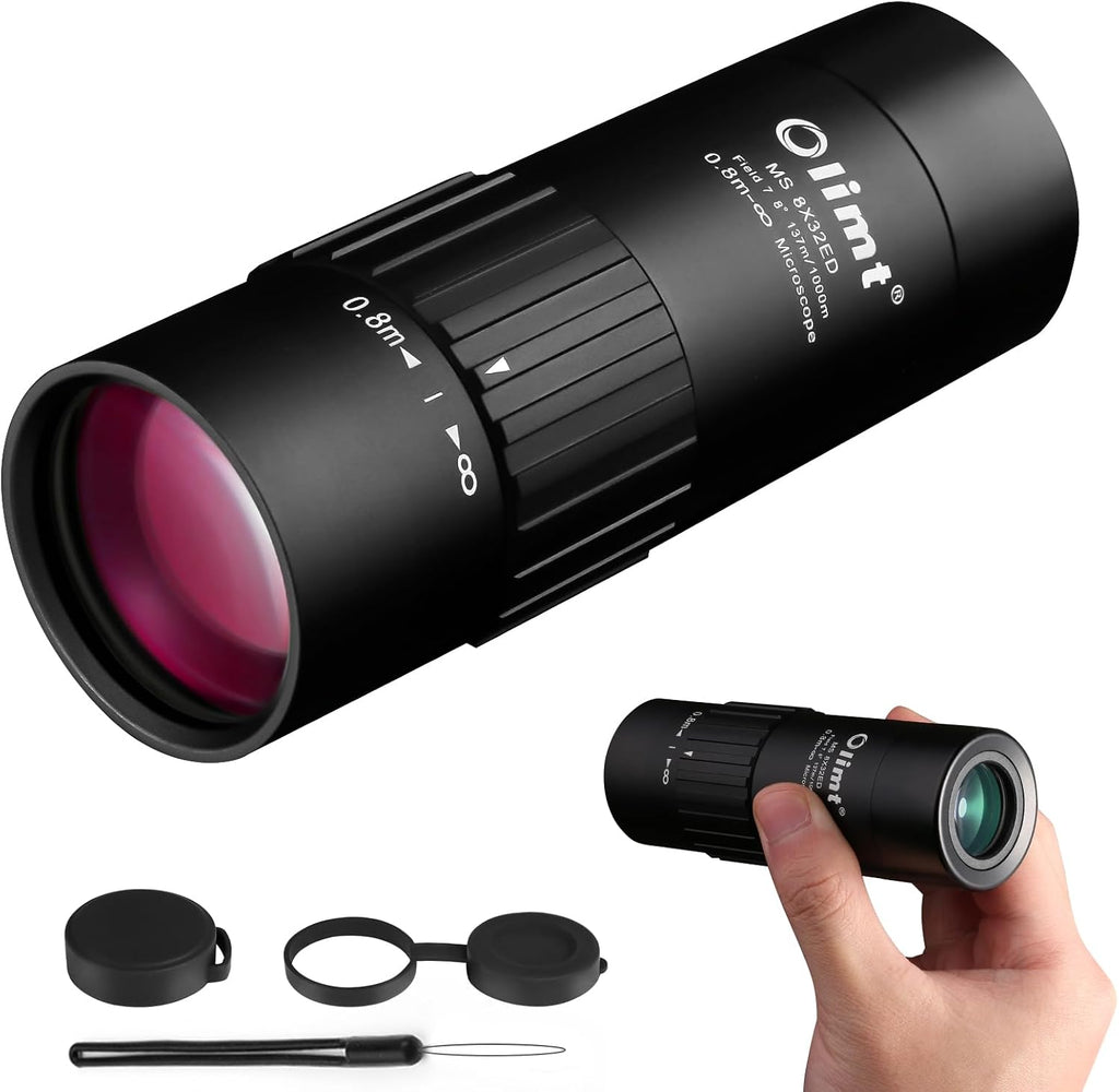 Olimt 8x32 Monocular Telescope Mini Pocket Monocular Compact Monoculars for Adults