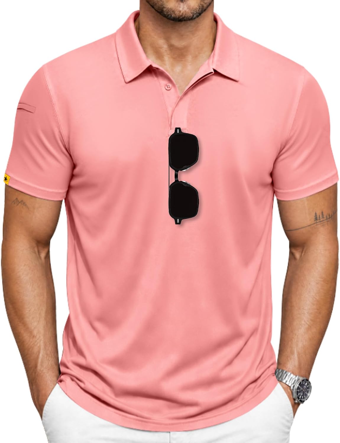 SCODI Mens Polo Shirts Short Sleeve Athletic Casual Golf Collared T-Shirt