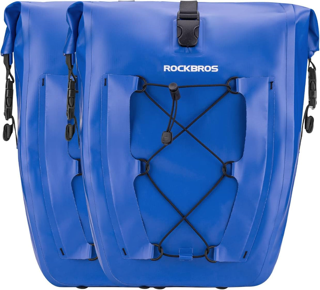ROCKBROS Bike Panniers Waterproof Max 30L Capacity Cycling Traveling 2 Pack