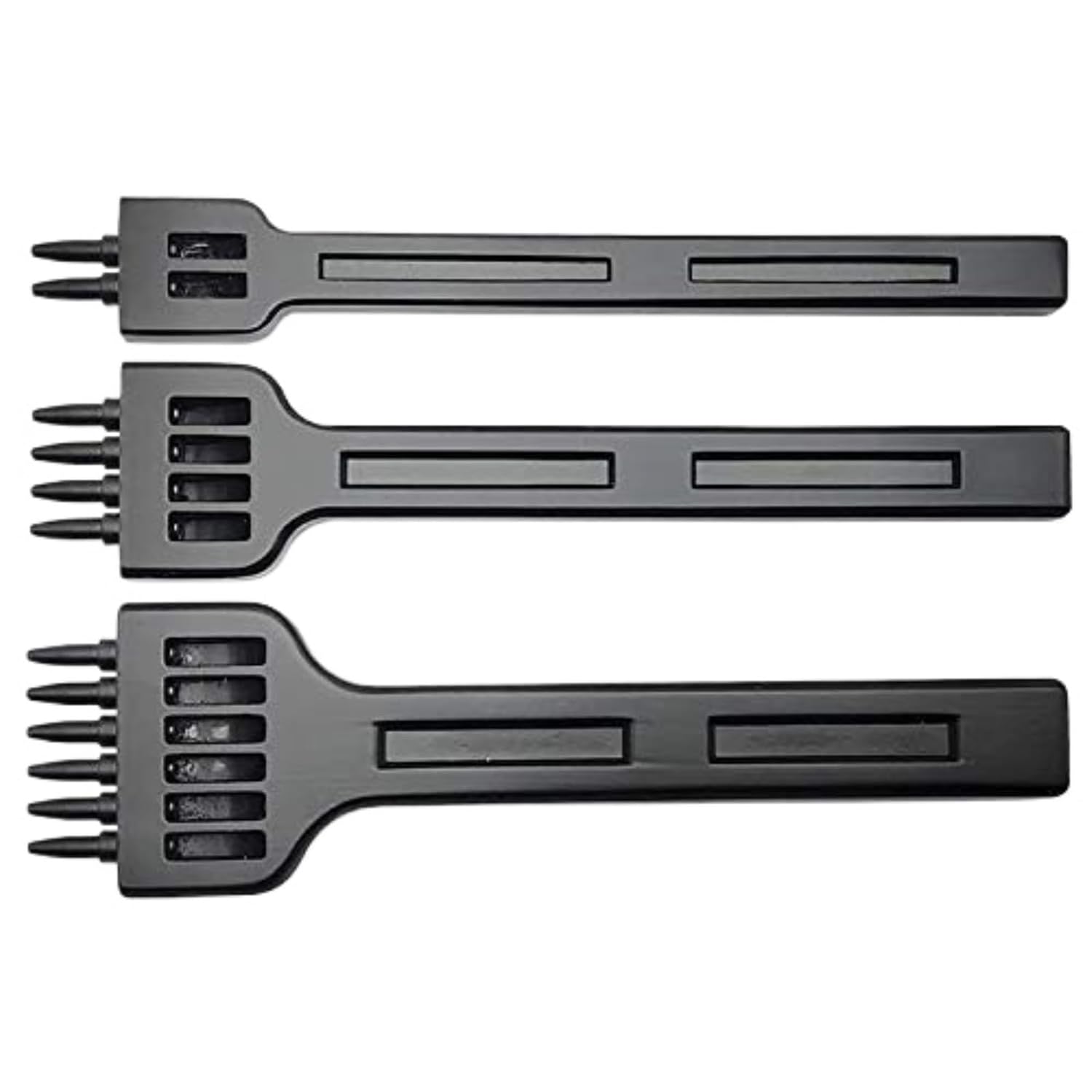 6mm 2/4/6 Claw Tooth Leather Stitching Chisels Round Hole Punching Tool Set for DIY Leather Craft