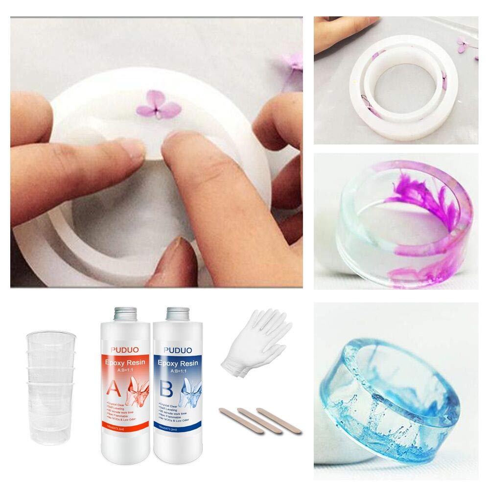 Puduo Epoxy Resin Casting and Coating Kit 32OZ