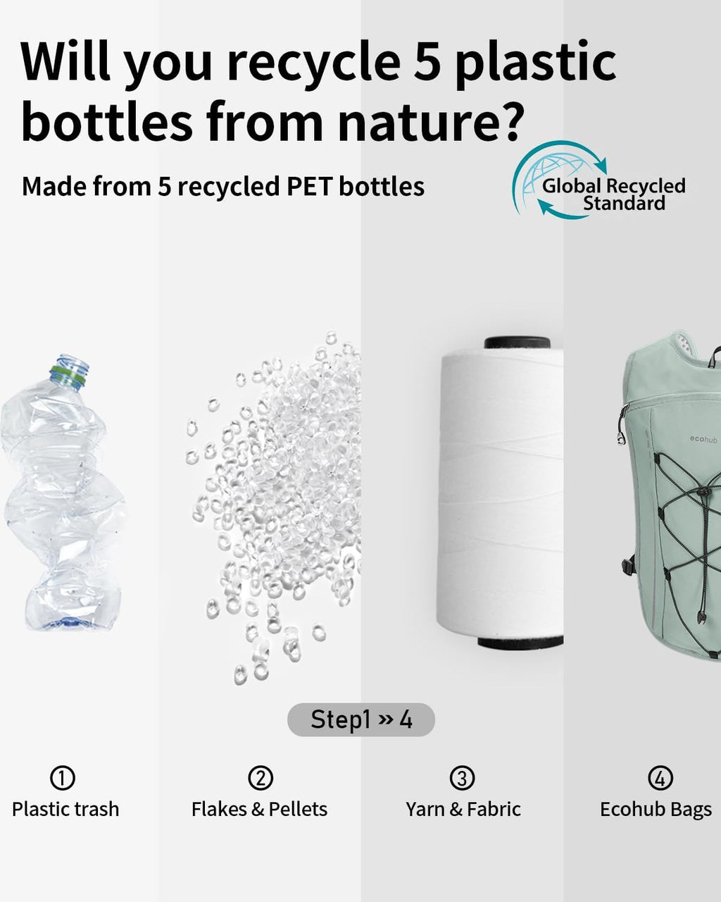 ECOHUB Lightweight Hydration Vest Water Backpack with 2L Water Bladder