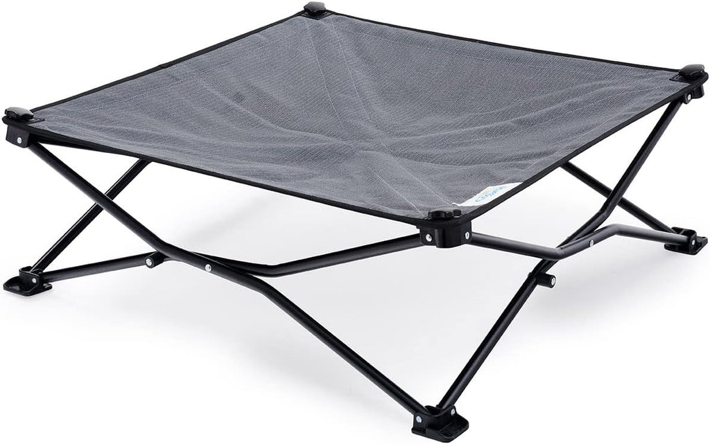 Coolaroo On-The-Go Elevated Dog Bed - Foldable Pop-Up Travel Dog Bed with Breathable, Moisture-Resistant Fabric, Carry Bag Included, Lightweight & Portable, Emerald Green, Large