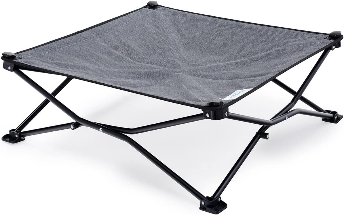 Coolaroo On-The-Go Elevated Dog Bed - Foldable Pop-Up Travel Dog Bed with Breathable, Moisture-Resistant Fabric, Carry Bag Included, Lightweight & Portable, Emerald Green, Large