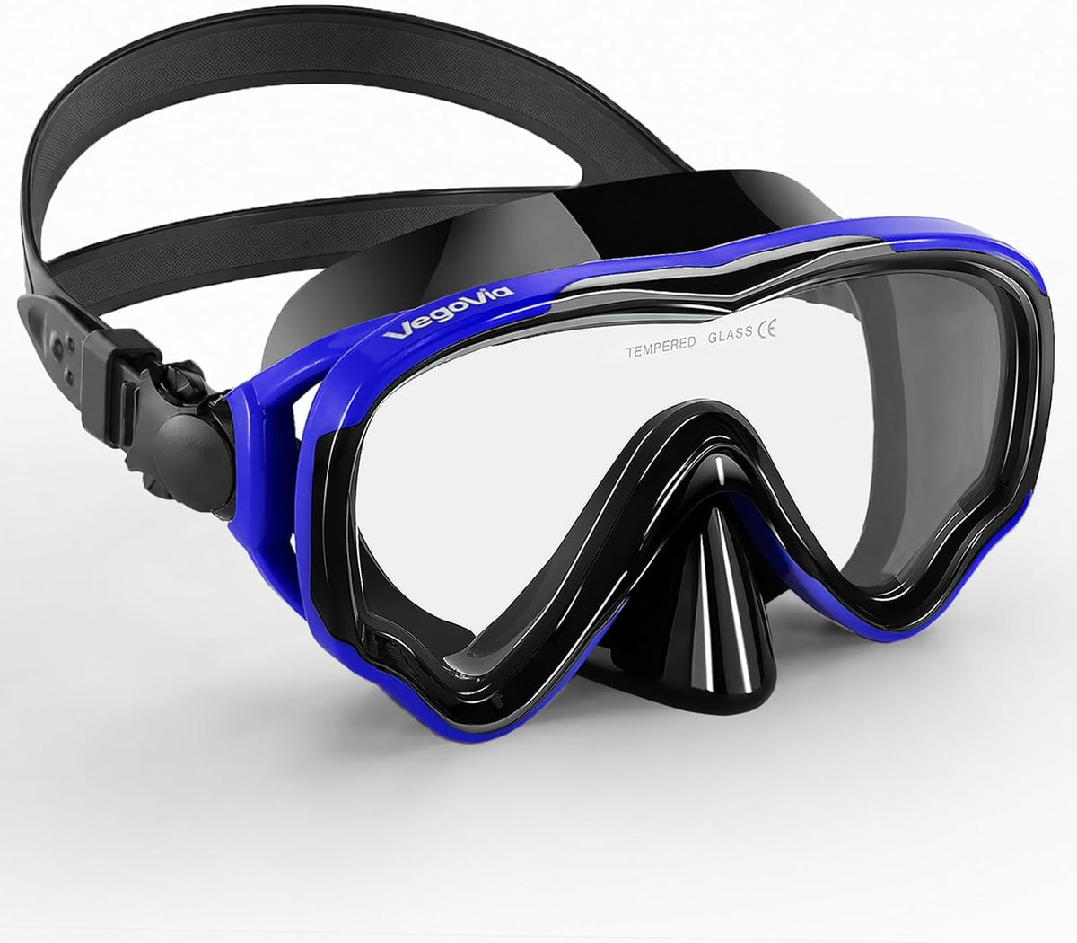 VegoVia Adult Swim Goggles with Nose Cover HD Glasses Wide View