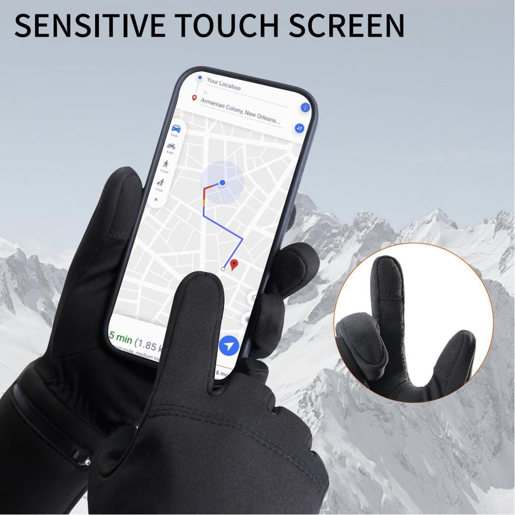 Rechargeable Heated Glove Liners Men Women, Thin Warm Winter Ski Liners(XL/XXL)