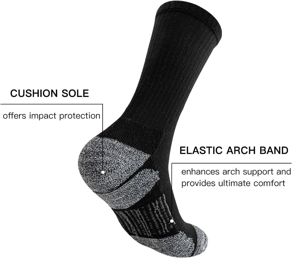 JOYNÉE 8 Pairs Mens Athletic Crew Socks Cushion Running Work Breathable Outdoor Socks for Men