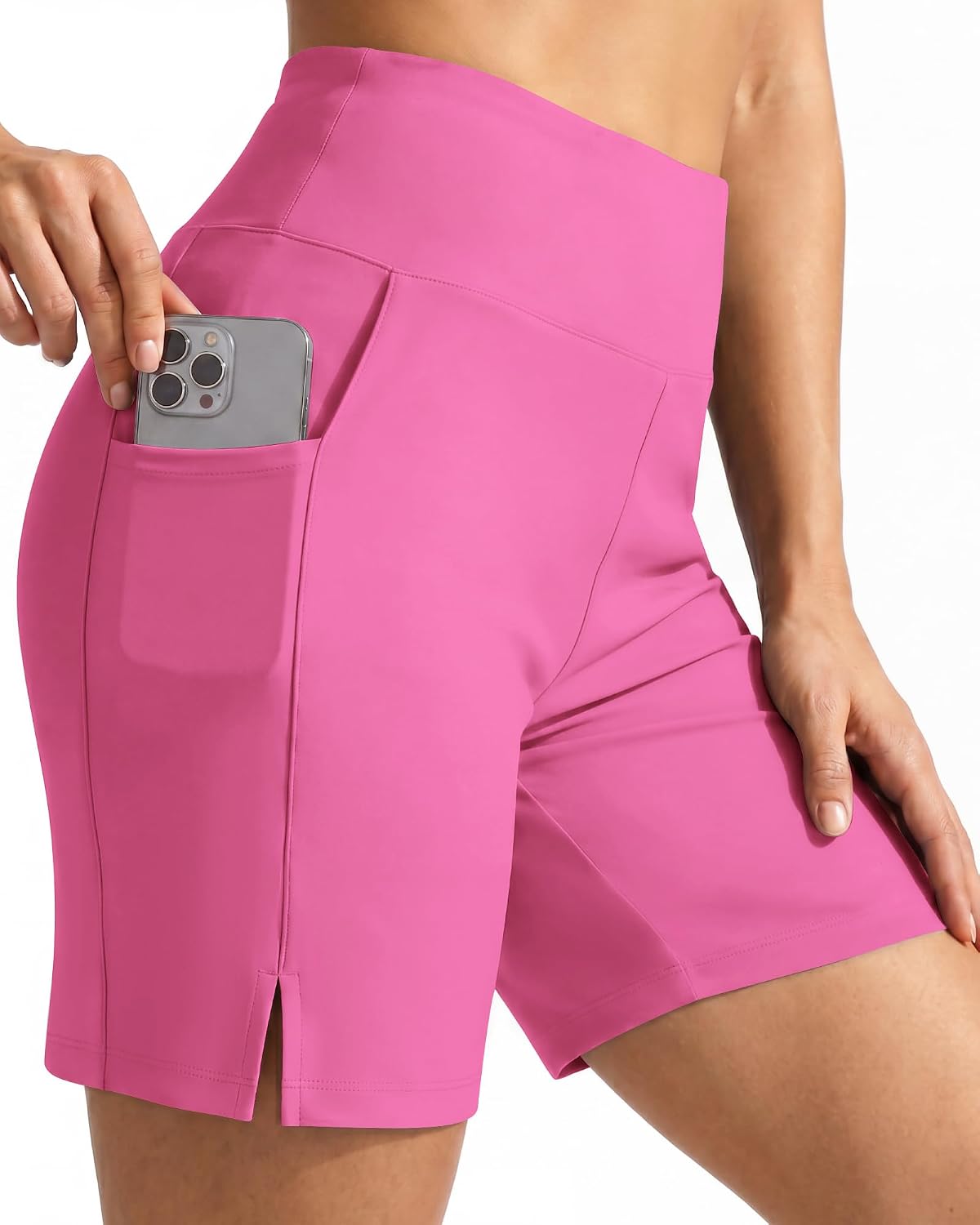 Ommiivex Women Swim Shorts 5 Inches High Waist Extremely Stretch Softness Quick Dry for Pool Beach Board Summer Vacation