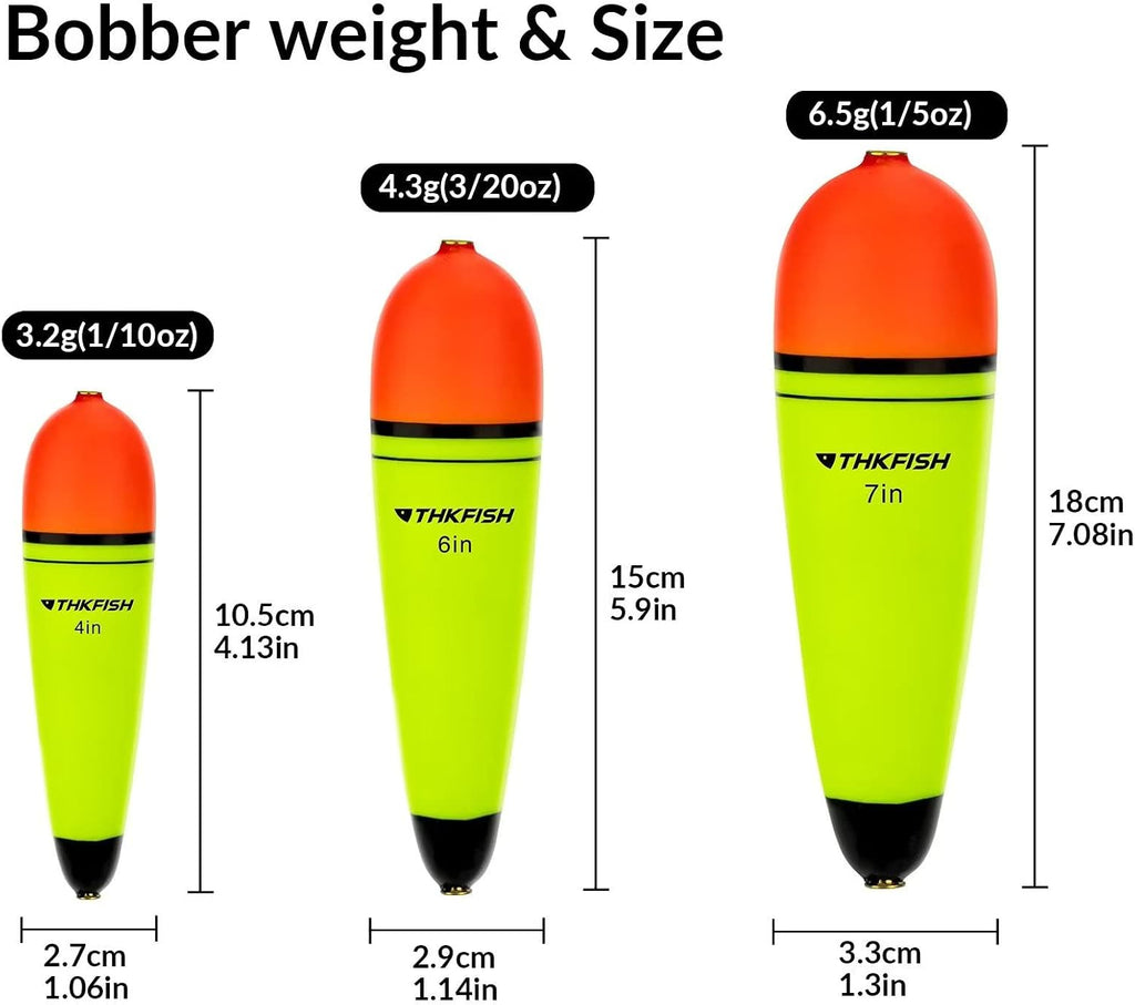 THKFISH Slip Bobbers Floats EVA-Slider-Bobbers Slip Corks