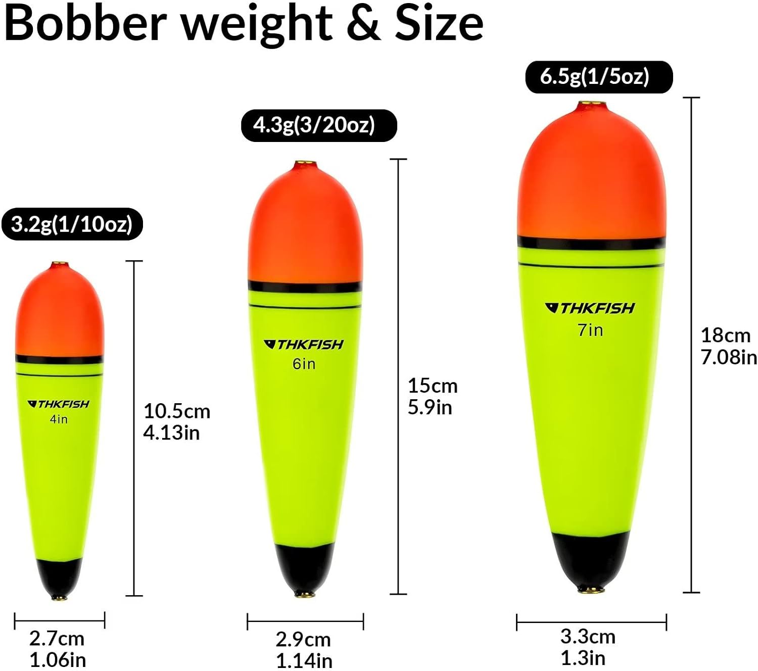 THKFISH Slip Bobbers Floats EVA-Slider-Bobbers Slip Corks