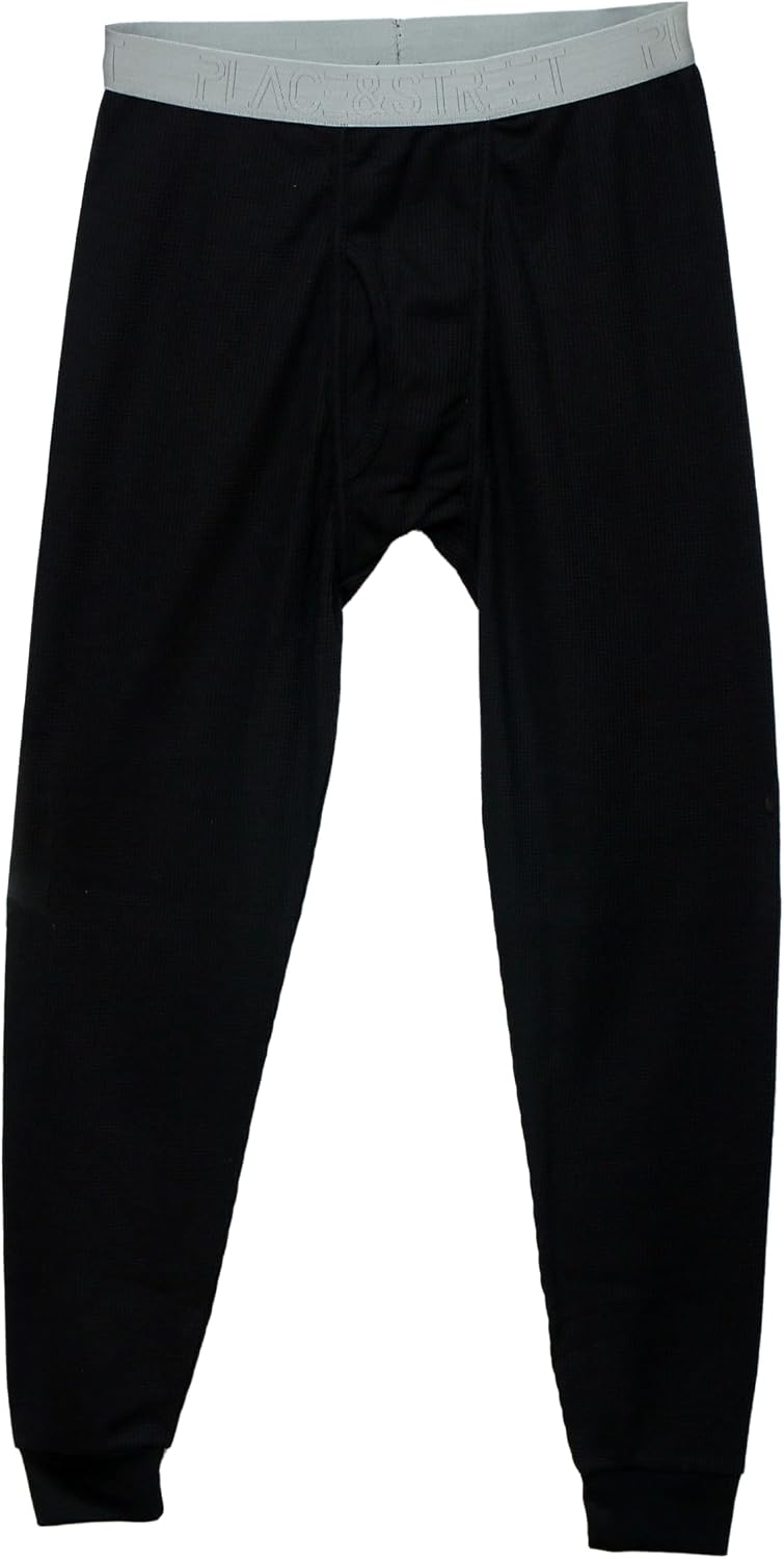 Thermal Underwear Pants for Men Long Johns Cotton Blend Base Layer Waffle Knit Bottoms Classic Cold Weather