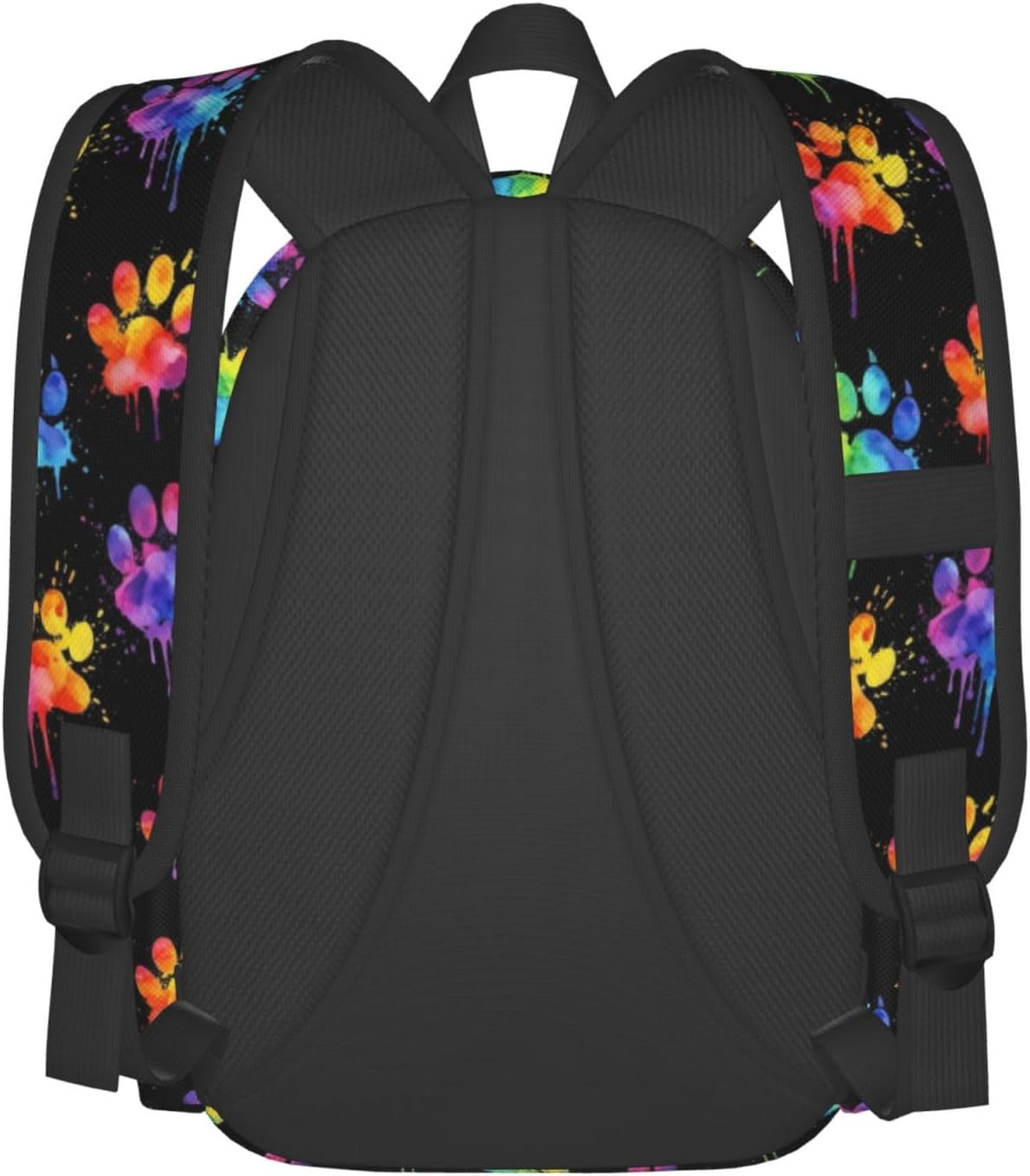 Colorful Dog Paws Laptop Backpack For Men Women, Lightweight Daypack Bookbag For Daily Commutes Business Travel Hiking