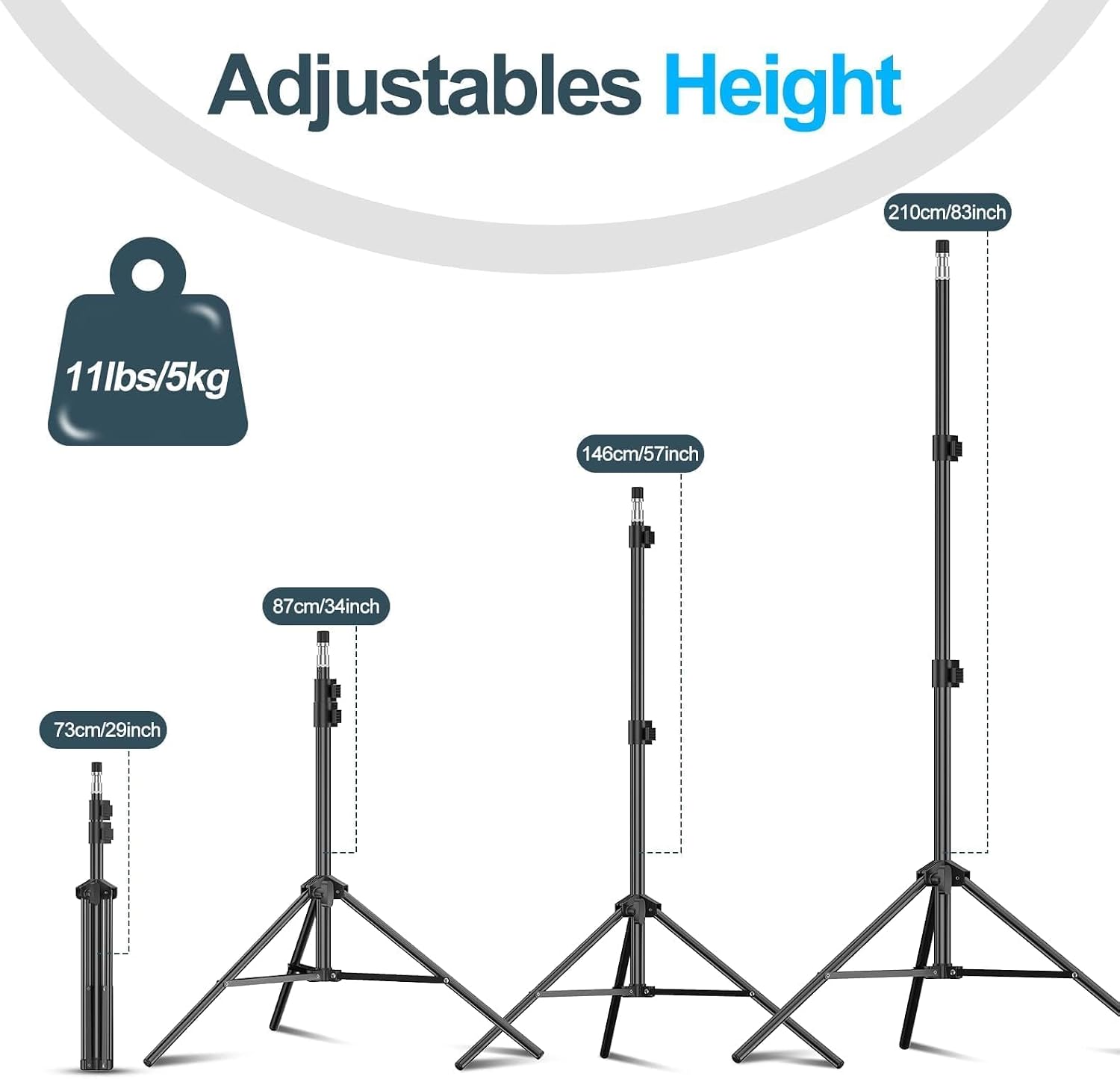 EMART 7Ft Light Stand for Photography, Speedlight, Flash, Softbox-2 Pack