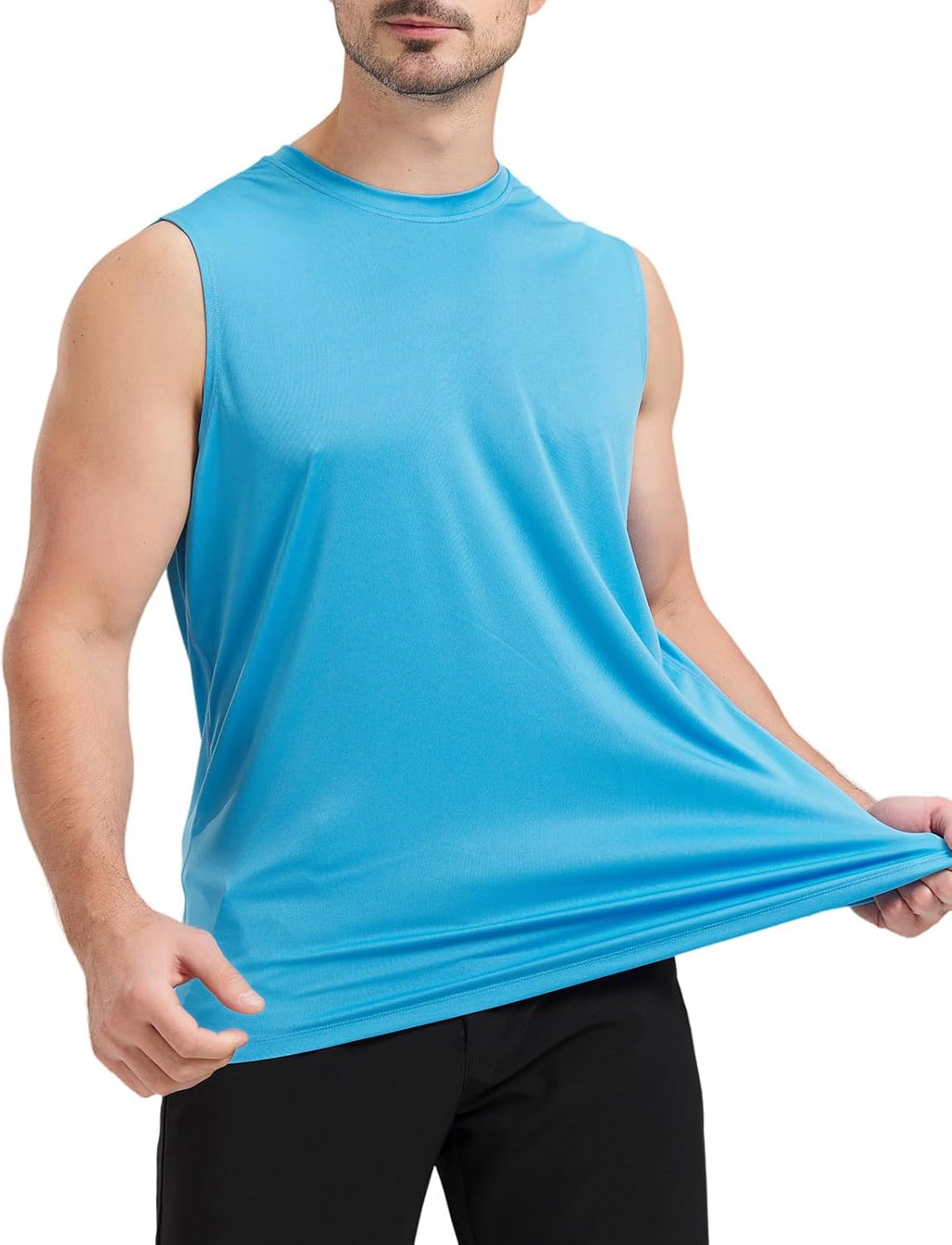 Men's Sleeveless UPF 50+ Swim Shirts Quick Dry UV Workout Tank Top