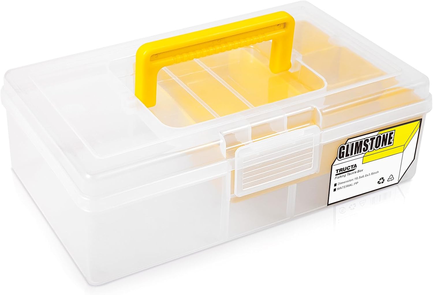 Fishing Tackle Boxes Waterproof Premium Plastic Storage Organizer Container Box with Divider Tray for Small Parts (Tackle Box Only)