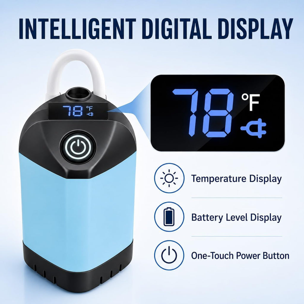 Portable Shower for Camping, Rechargeable Camping Shower with LED Display