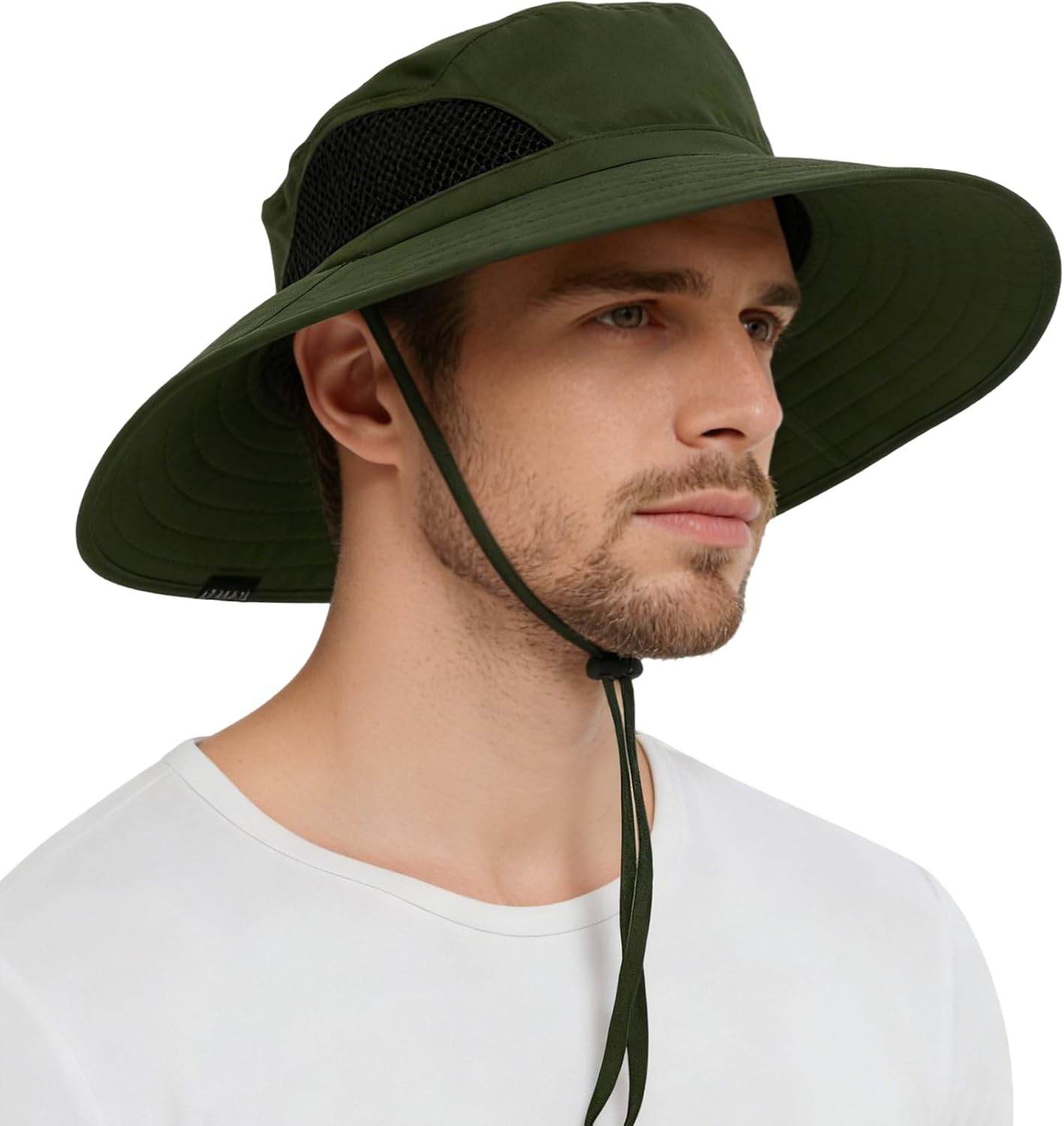 Wide Brim Sun Bucket Hat, Waterproof Boonie Hat for Men & Women