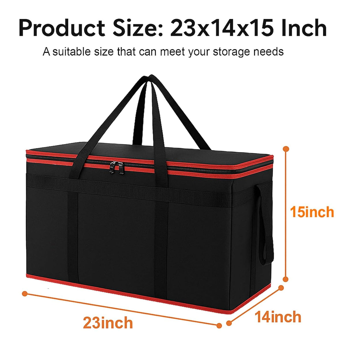 Bodaon 3 Pack Insulated Food Delivery Bags with Hard Bottom, XXXL Cooler