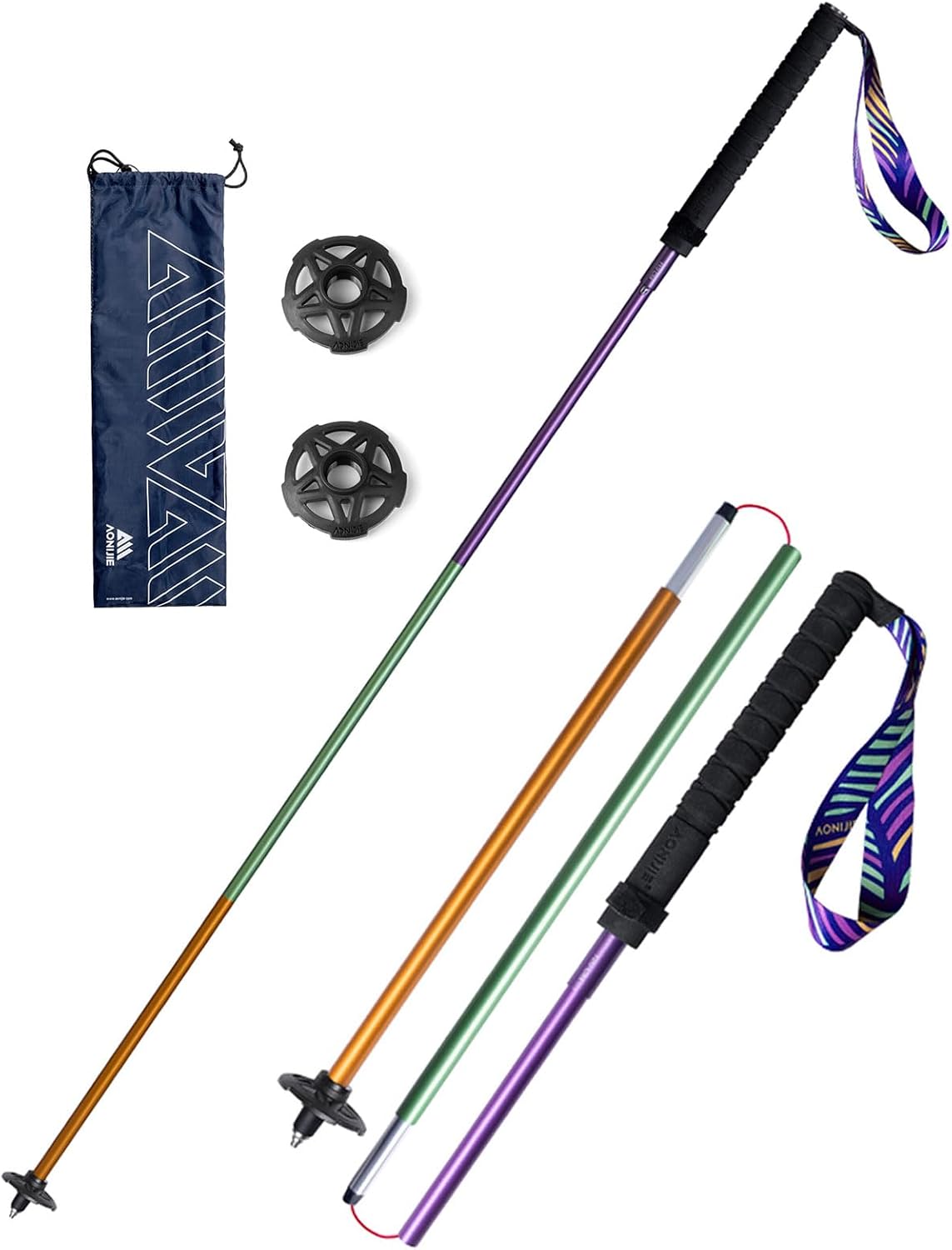 AONIJIE Trail Running Poles Collapsible Hiking Poles for Travel Backpacking