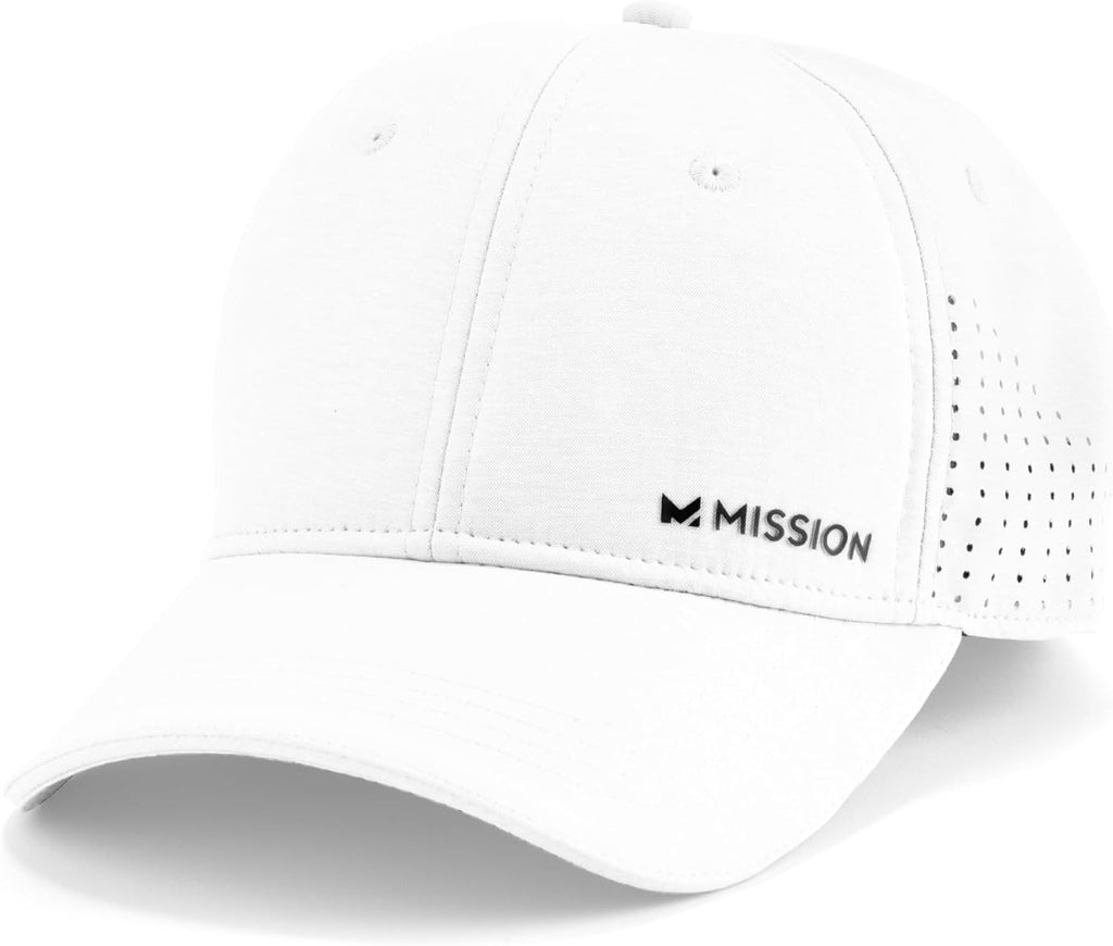 MISSION Cooling Vented Performance Hat Unisex Cap for Workouts, Golf & Running, Sweat & Water Activated Technology