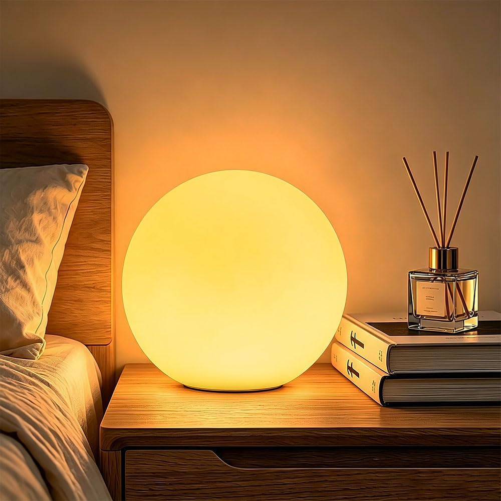 8-in LED Glowing Ball Light, Dimmable LED Globe Orb Light Mood Lamp for Kid